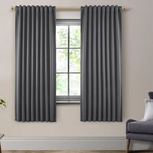 Vista 11 de SHINELAND Cortinas opacas cortas para ventanas de dormitorio, cortinas de baño, 45 pulgadas de largo