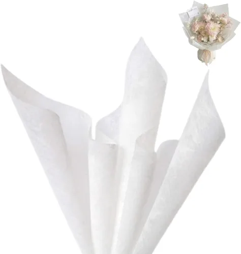 Vista 13 de BBJ WRAPS Papel de flores de algodón coreano, no tejido, impermeable, para ramo floral, papel de seda para suministros de floristería, 22.8 x 22.8