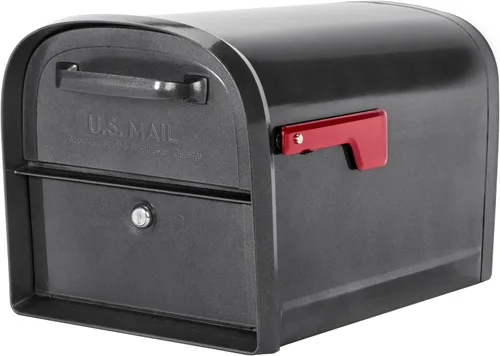 Vista 14 de Architectural Mailboxes 6300B-10 Oasis 360 Buzón de paquete con bloqueo, extragrande, negro, 6300B-10 Galvanized steel build with a secure steel