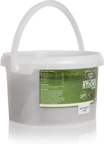 Vista 2 de Omega One Palitos de tortuga para adultos, flotantes, 0.433 in, cubo de 2 libras
