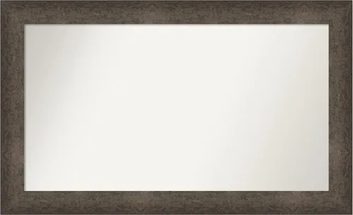 Vista 180 de Amanti Art Espejo de pared personalizado no biselado (25 x 25 pulgadas), marco de bronce acentuado, varios tamaños personalizados, espejo de baño