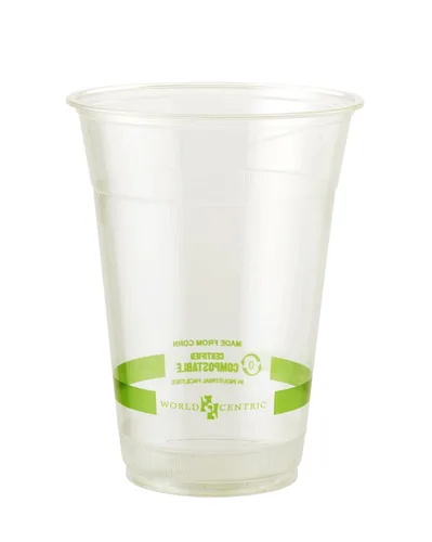 Vista 2 de World Centric CP-CS-9Q - Vasos Ingeo 100 % compostables