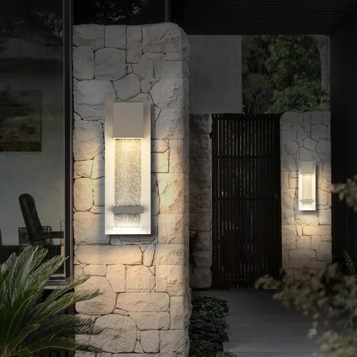 Vista 30 de ASD LED 13" Bubble Glass Wall Light Fixture, Outdoor & Indoor Seeded Sconce 3CCT, Waterproof, Dimmable, ETL Listed 12W 500LM 3000-5000K 120V