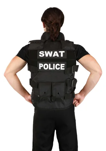 Vista 2 de Chaleco de Equipo SWAT Deluxe para Adultos Multicolor