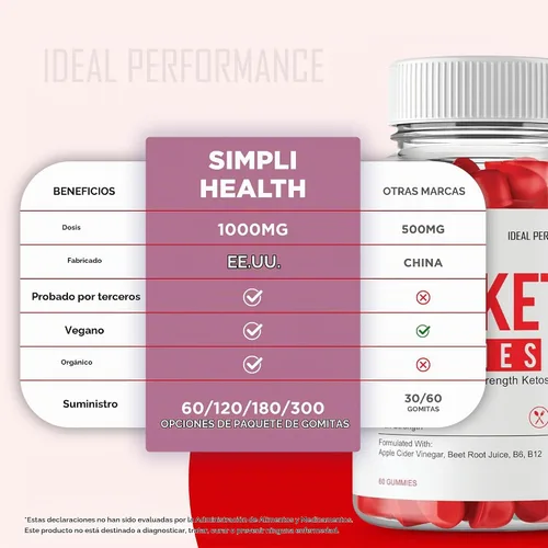 Vista 5 de Simpli Health ACV Keto + Gomitas, SimpliHealth ACV Keto Suplemento Gomitas - Máxima fuerza, Simpli ACV Gomitas, fórmula avanzada de apoyo natural