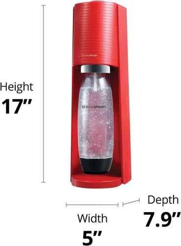 Vista 11 de SodaStream Terra - Máquina de agua con gas (rojo) con CO2, botella apta para lavavajillas y Bubly Drop