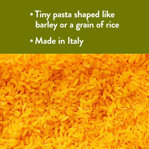 Vista 4 de DeLallo Pasta Orzo sin gluten, bolsa de 12 onzas, (paquete de 2), hecha con harina de maíz y arroz, hecha a mano en Italia, sin OMG, todo natural