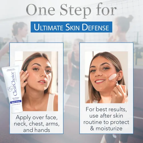 Vista 8 de Clear Choice - Protector solar para rostro SPF 45, protector solar sin aceite e hidratante ligero con óxido de zinc, seguro para arrecifes, amplio