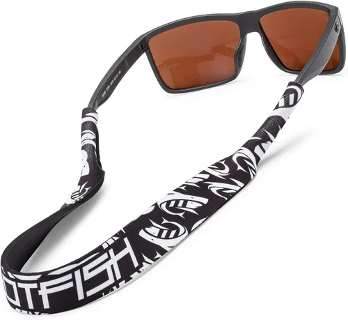Vista 19 de Pilotfish Correa de neopreno para lentes de sol, retenedor de gafas de neopreno, cordón flotante seguro para lentes de sol con extremos Azteca