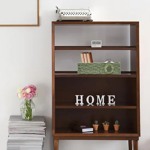 Vista 5 de Cesta de papel higiénico para organizador de baño con tapa de tanque - Verde