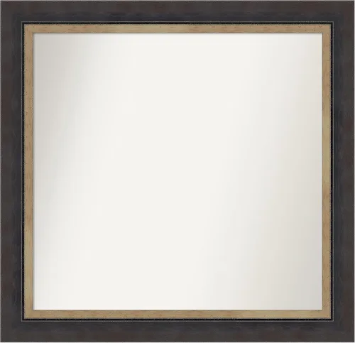 Vista 219 de Amanti Art Espejo personalizado, espejo de baño negro Astor, espejo de pared o espejo de tocador de baño sobre el fregadero (25 x 25 pulgadas)