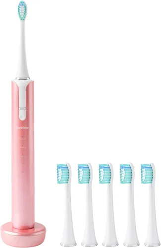 Vista 8 de Soniclean Lux Sonic - Cepillo de dientes para adultos, 6 cabezales de cepillo de dientes, recargable, automático, recambios, aguamarina