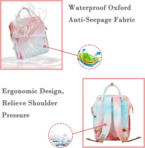 Vista 4 de Mochila para pañales, mochila portátil para pañales de viaje, mixto, Classic