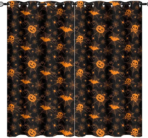 Vista 17 de Cool King of The Forest - Cortinas opacas con diseño de tigre anime, fantasía, animal, fuego, tigre, hielo, con ojales, ahorro de energía, 2