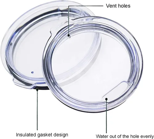 Vista 4 de Tapas de vaso de 20 onzas de repuesto, a prueba de derrames, resistentes a salpicaduras, tapas para vaso YETI Rambler, Old Style Rtic y más tazas