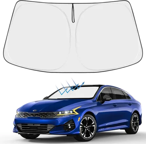 Vista 126 de Proadsy Parasol para parabrisas Rivian R1S 2022-2025 2026 de 4 capas plegable, protector de parasol frontal que bloquea los rayos UV, mantiene