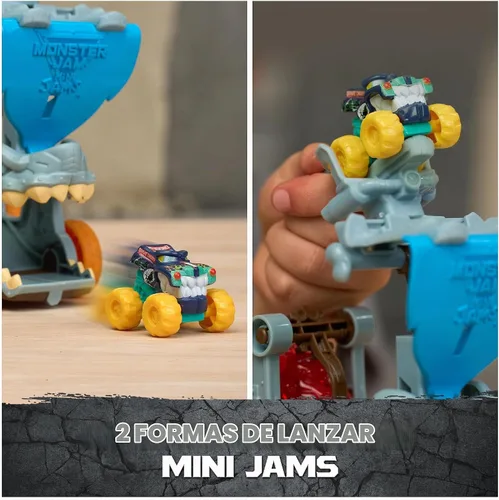 Vista 5 de Monster Jam Mini Jams Megalodon Barnacle Blaster Monster Truck Playset