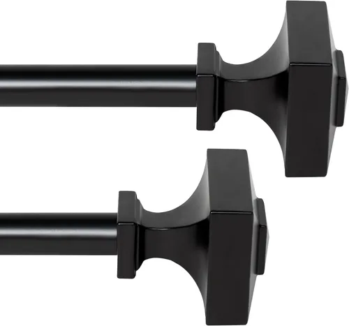 Vista 20 de Deco Window - Varilla ajustable para cortinas para ventanas de 18 a 44 pulgadas, poste de hierro de 1 pulgada extendible de alta resistencia