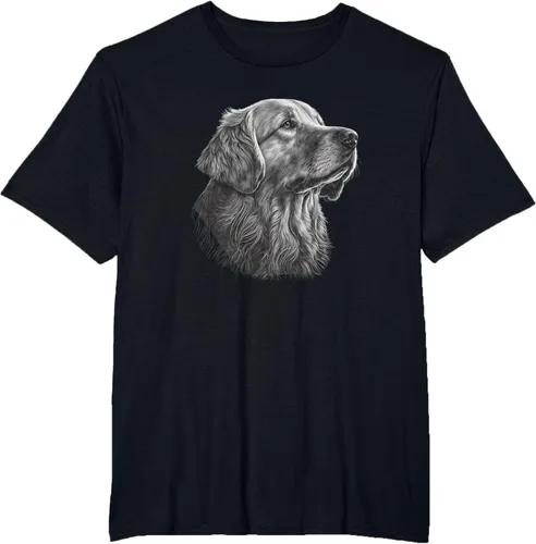 Vista 78 de Camiseta divertida Golden Retriever, Negro