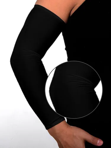 Vista 3 de 8 pares de mangas de enfriamiento unisex con protección UV para brazo de seda de hielo
