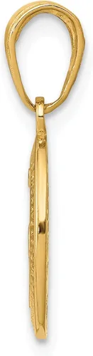 Vista 2 de FindingKing Colgante de oro amarillo de 14 quilates con dije de medalla milagrosa, Oro amarillo