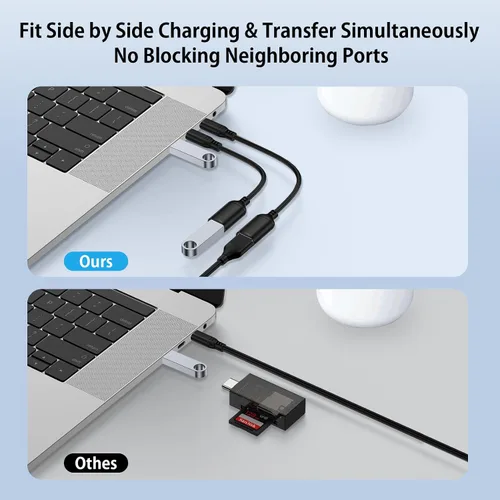 Vista 3 de Adaptador USB C a USB OTG para Android, 5Gbps On The Go USB3.0 USBC macho a USB-A hembra Adaptador Android OTG Cable para Samsung Galaxy S26 S25 FE