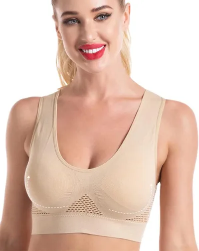 Vista 5 de Mandurs Stainlesh - Brasier transpirable transpirable con efecto levantador, brasier de aire para mujer