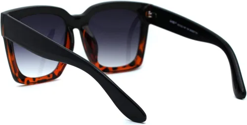 Vista 7 de Gafas de sol de plástico grueso con borde de cuernos de gran tamaño XXL para mujer