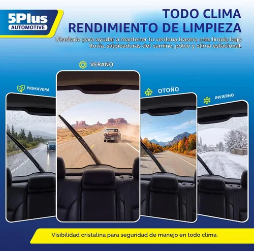 Vista 4 de 5 PLUS® Limpiaparabrisas trasero de 8 pulgadas, calidad original, limpieza