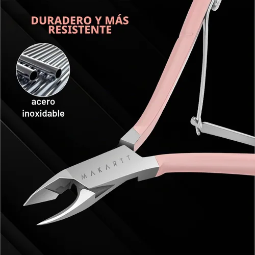 Vista 4 de Makartt Cortacutículas, Cortador de Cutículas Rosa Extremadamente Afilado de Mandíbula Completa Removedor de Cutículas Cuidado de Uñas para Manicura