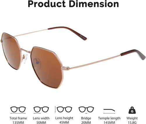 Vista 3 de JOORTI Gafas de sol polarizadas para mujeres y hombres protección UV