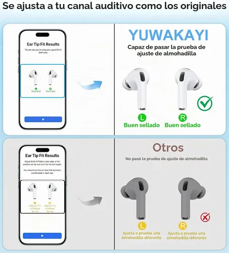 Vista 7 de Almohadillas de repuesto para AirPods Pro 3 (5 pares, XXS/XS/S/M/L, blanco)