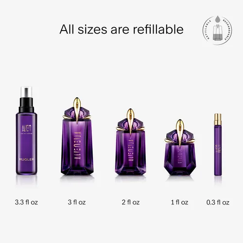 Vista 3 de Mugler Alien - Eau de Parfum - Perfume para mujer - Floral y amaderado - Con jazmín, madera y ámbar - Fragancia de larga duración Fragrance With