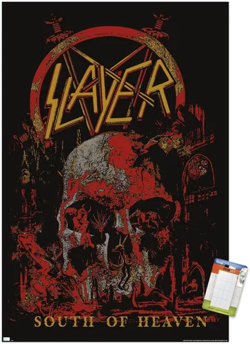 Vista 12 de Trends International Slayer - Póster de pared del sur del cielo, 22.4 pulgadas de largo x 14.7 pulgadas, versión enmarcada en madera de granero