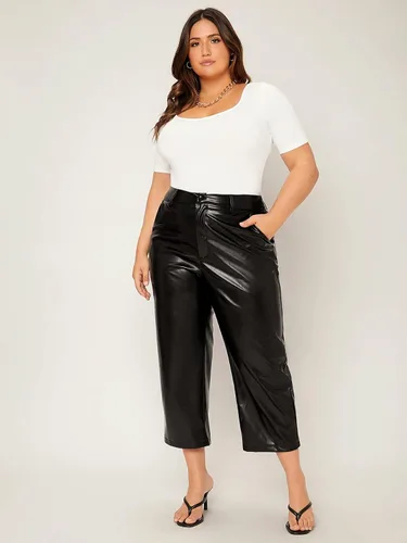 Vista 5 de SOLY HUX Womens Plus Size Bodysuit Scoop Neck Short Sleeve T Shirts Skinny One Piece Bodysuit Summer Basic Tops