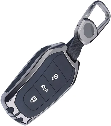 Vista 3 de ZZBYFDC Funda para llavero de coche inteligente de aleación de zinc, compatible con Peugeot 208 308 508 3008 5008 Citroen C4 Picasso DS3 DS4 DS5 DS6