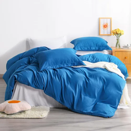 Vista 16 de NTBAY juego de funda de edredón para cama individual, 1 funda de edredón y 1 funda de almohada, funda de edredón suave de microfibra cepillada