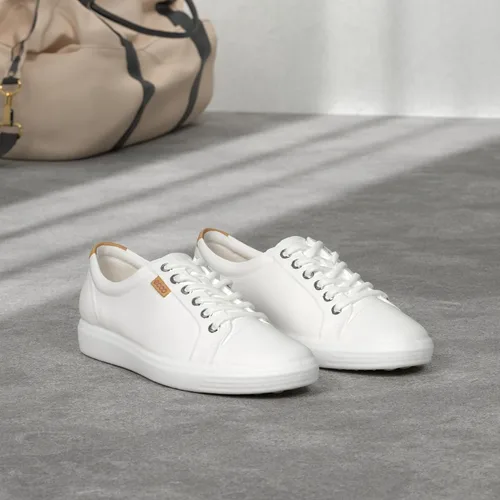 Vista 7 de ECCO Zapatillas Soft 7 para mujer Blanco/Blanco