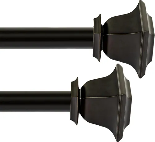 Vista 35 de Deco Window - Varilla ajustable para cortinas para ventanas de 18 a 44 pulgadas, poste de hierro de 1 pulgada extendible de alta resistencia