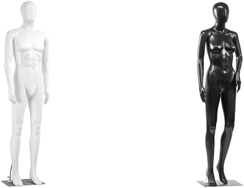 Vista 8 de SereneLife Maniquíes ajustables masculinos y femeninos de cuerpo completo-73 y cuerpo-68.9 formas de vestido de hombre desmontables figura entera