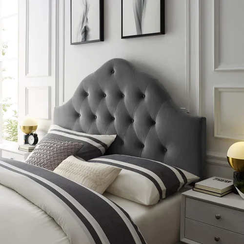 Vista 8 de Modway Sovereign - Cabecero de terciopelo con estilo capitoné de diamantes para cama matrimonial, color rosa