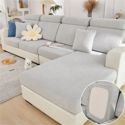 Vista 9 de Funda mágica universal para interior de sofá, funda de sofá resistente al desgaste, funda de sofá modular en forma de L, diván con cojín separado