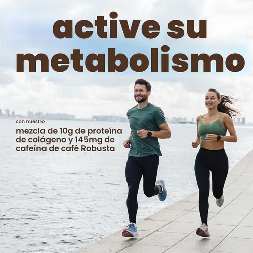 Vista 4 de Café con Proteína, con 10g de Proteína con Colágeno, Promueve el Crecimiento Muscular, Apoya la Energía, Caliente o Frío, Apto para Keto, 100% Café