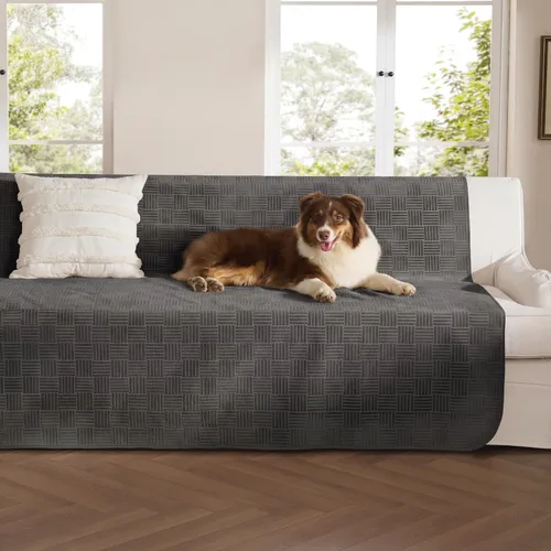 Vista 30 de Bedsure Funda de cama impermeable lavable para perros, manta impermeable para sofá y cama individual, protector ligero de muebles para mascotas