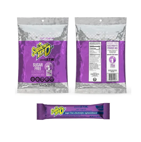 Vista 3 de Qwik Stik - Paquete de 500 paquetes de hidratación en polvo, varios sabores populares (naranja, uva, ponche de frutas, bayas mixtas, sandía)