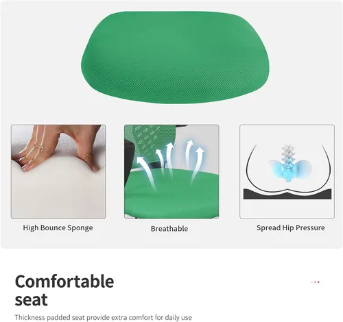 Vista 5 de Silla de oficina ergonómica silla de oficina silla de escritorio de malla con soporte de espalda media y apoyabrazos, silla de computadora giratoria