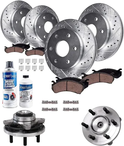 Vista 14 de Detroit Axle - Rotores de freno para Toyota Avalon 2020-2021 Camry 2020-2024, repuesto de rotores de freno de disco perforados y ranurados: rotor