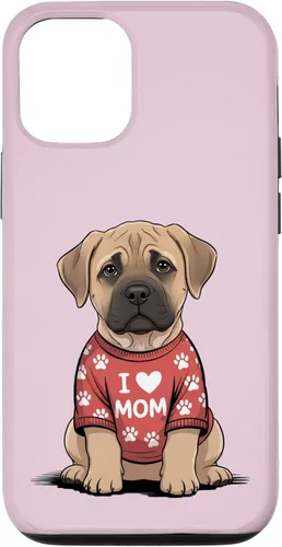 Vista 28 de Womens I Love Mom Bullmastiff Dog Mother's Day Mastiff Mom Case for iPhone 17
