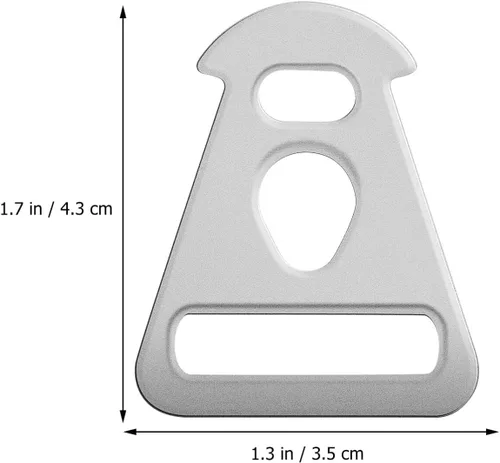 Vista 2 de BESPORTBLE Gancho de hebilla triangular para tienda de campaña, hebilla de cuerda triangular de acero inoxidable para acampar al aire libre, toldo