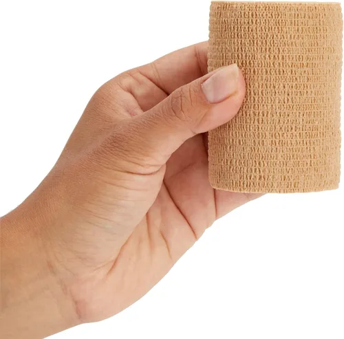Vista 7 de Juvale Envoltura cohesiva autoadherente – Cinta atlética de soporte transpirable – Ajuste perfecto para equipos de tatuaje – Cinta deportiva
